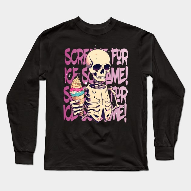 Scream for ice scream Long Sleeve T-Shirt by cy4designs 